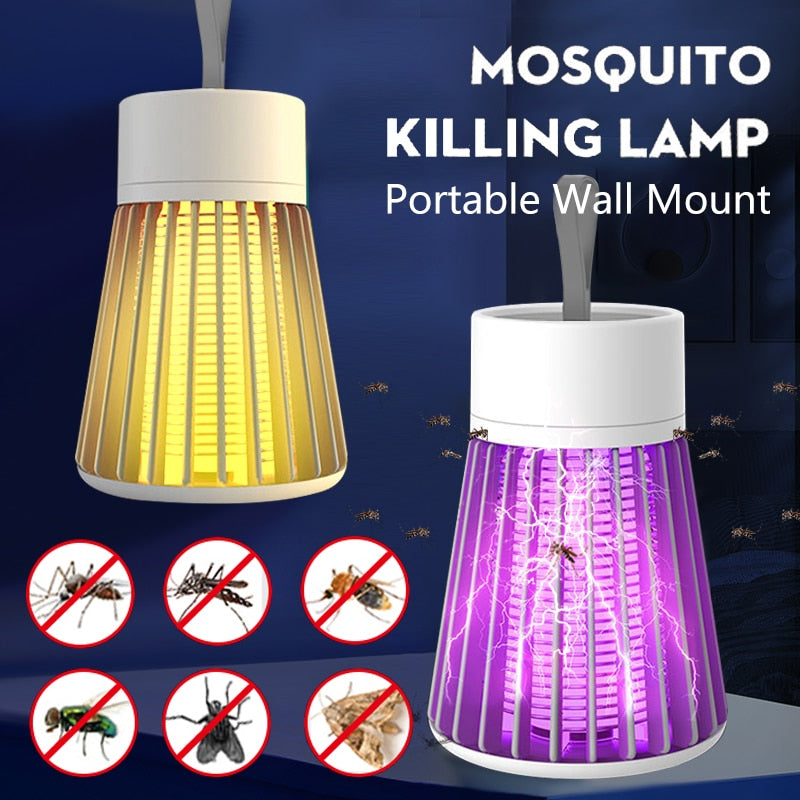 Mais recente lâmpada mata-mosquitos de recarga USB sem radiação, repelente de mosquitos, mudo, eliminador de armadilha elétrica para insetos, iluminação interna