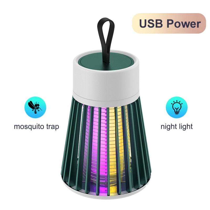 Mais recente lâmpada mata-mosquitos de recarga USB sem radiação, repelente de mosquitos, mudo, eliminador de armadilha elétrica para insetos, iluminação interna