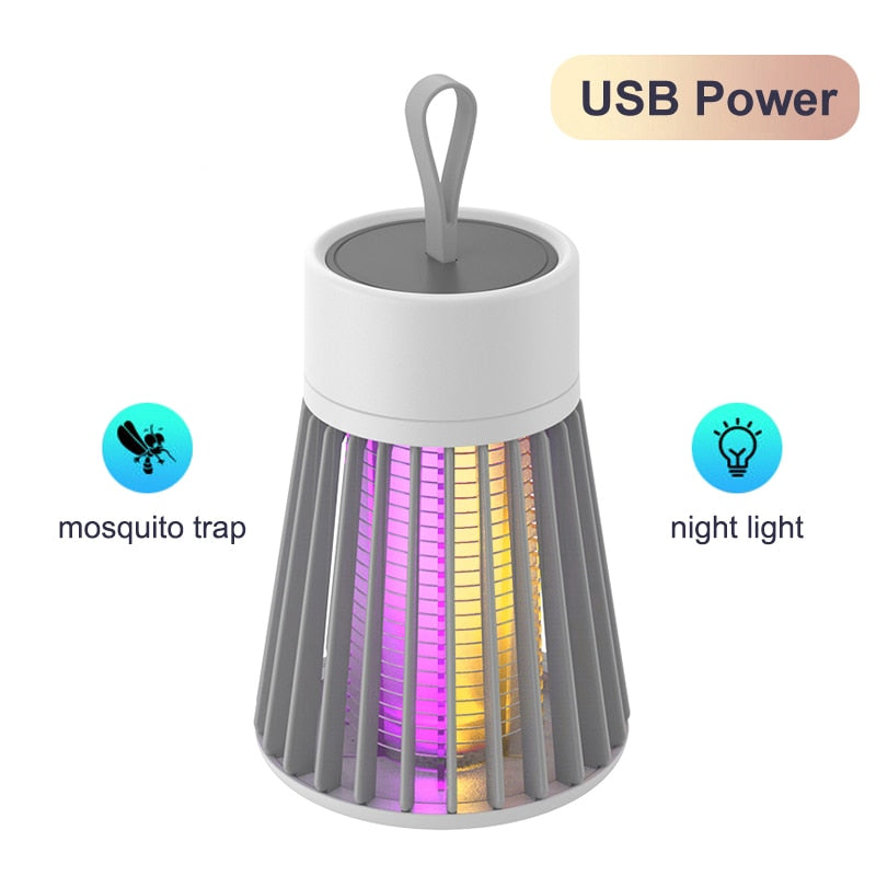 Mais recente lâmpada mata-mosquitos de recarga USB sem radiação, repelente de mosquitos, mudo, eliminador de armadilha elétrica para insetos, iluminação interna