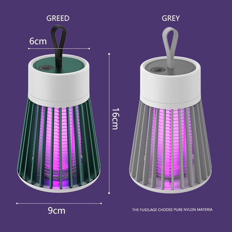 Mais recente lâmpada mata-mosquitos de recarga USB sem radiação, repelente de mosquitos, mudo, eliminador de armadilha elétrica para insetos, iluminação interna