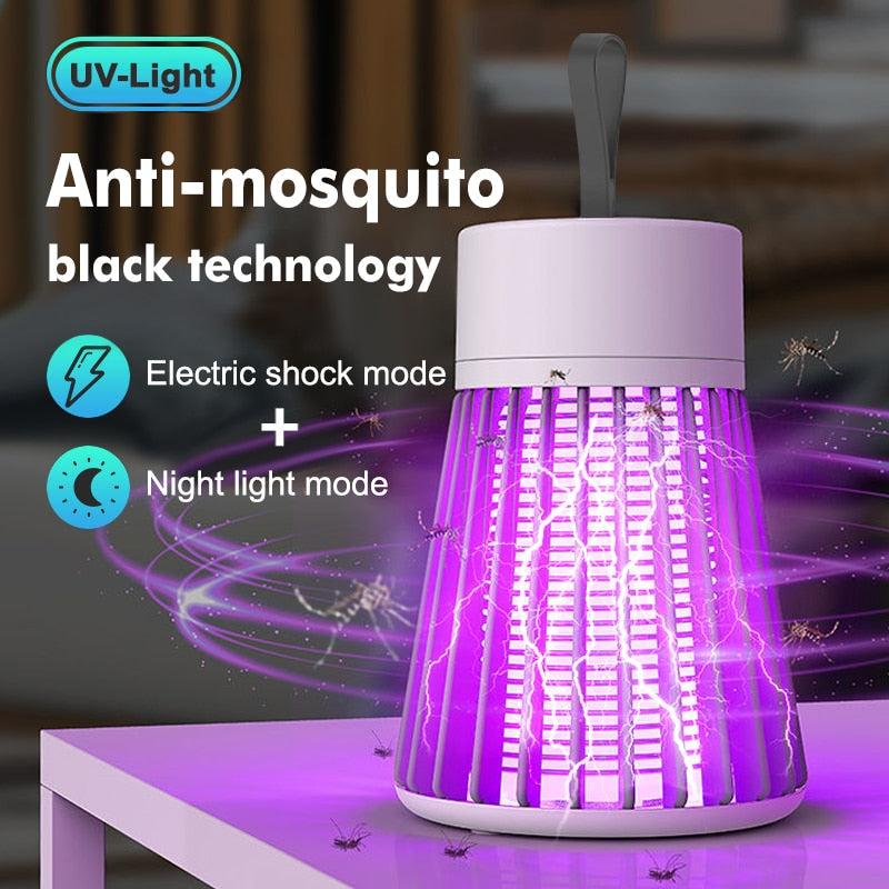 Mais recente lâmpada mata-mosquitos de recarga USB sem radiação, repelente de mosquitos, mudo, eliminador de armadilha elétrica para insetos, iluminação interna